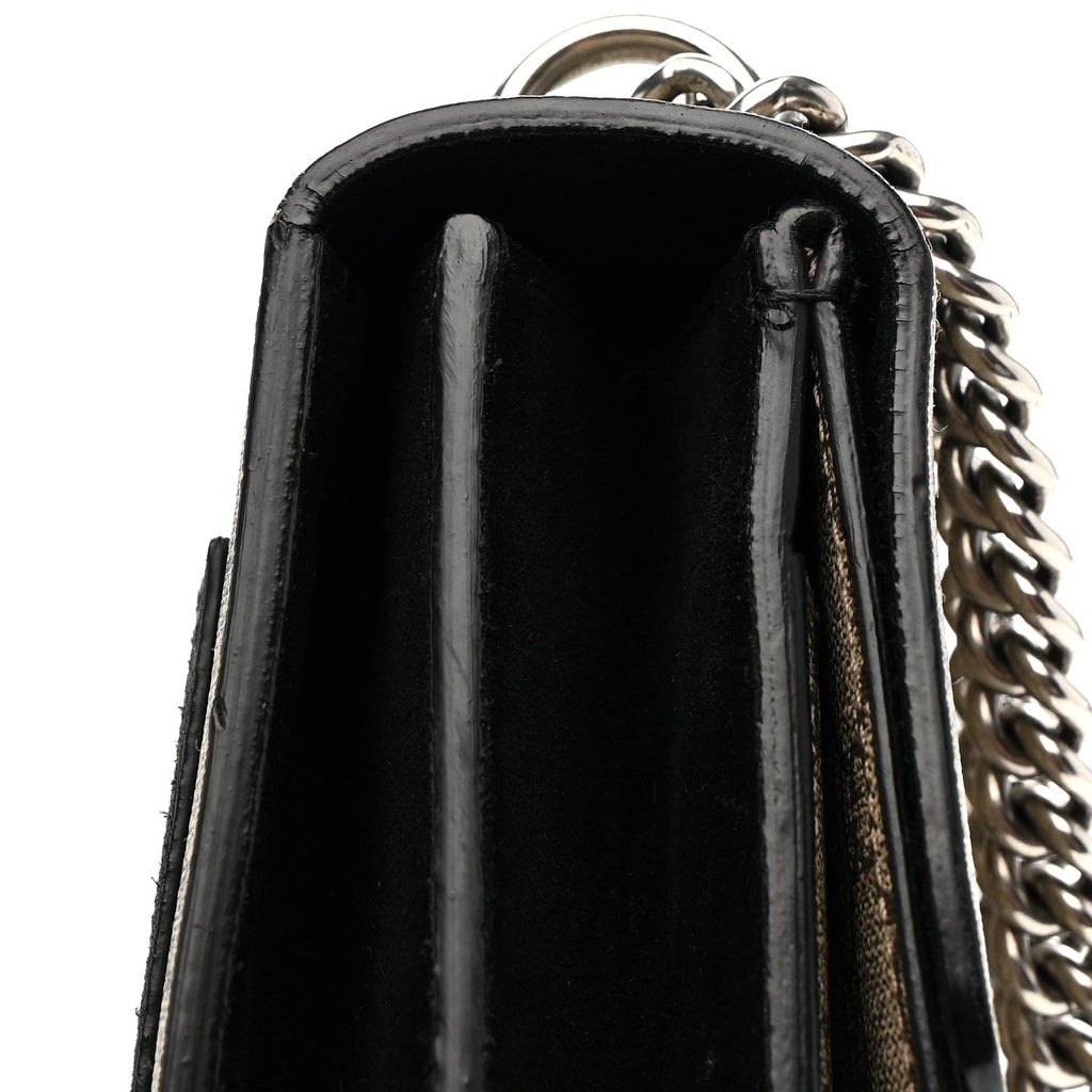 GG Supreme Monogram Medium Dionysus Shoulder Bag Black wholesalehk.shop