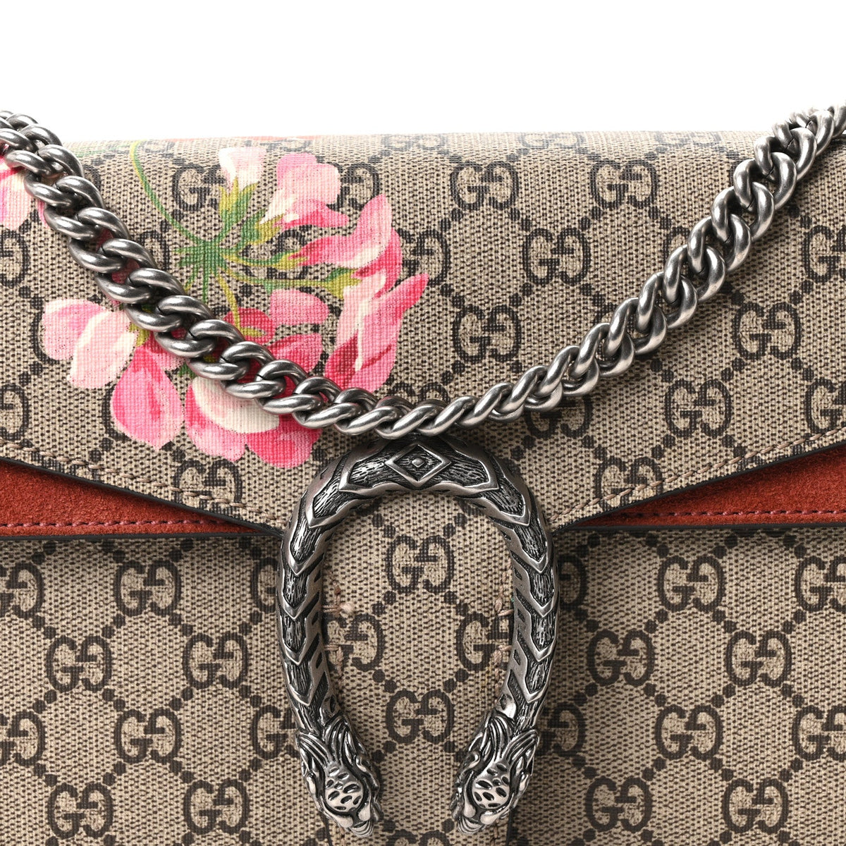 GG Supreme Monogram Blooms Small Dionysus Shoulder Bag Beige Multicolor Dry Rose wholesalehk.shop