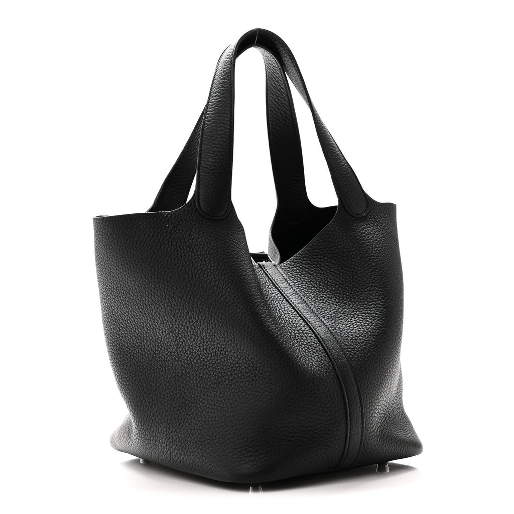 Taurillon Clemence Picotin Lock 22 MM  Black £¨ Direct shipment via from wholesalehk.shop