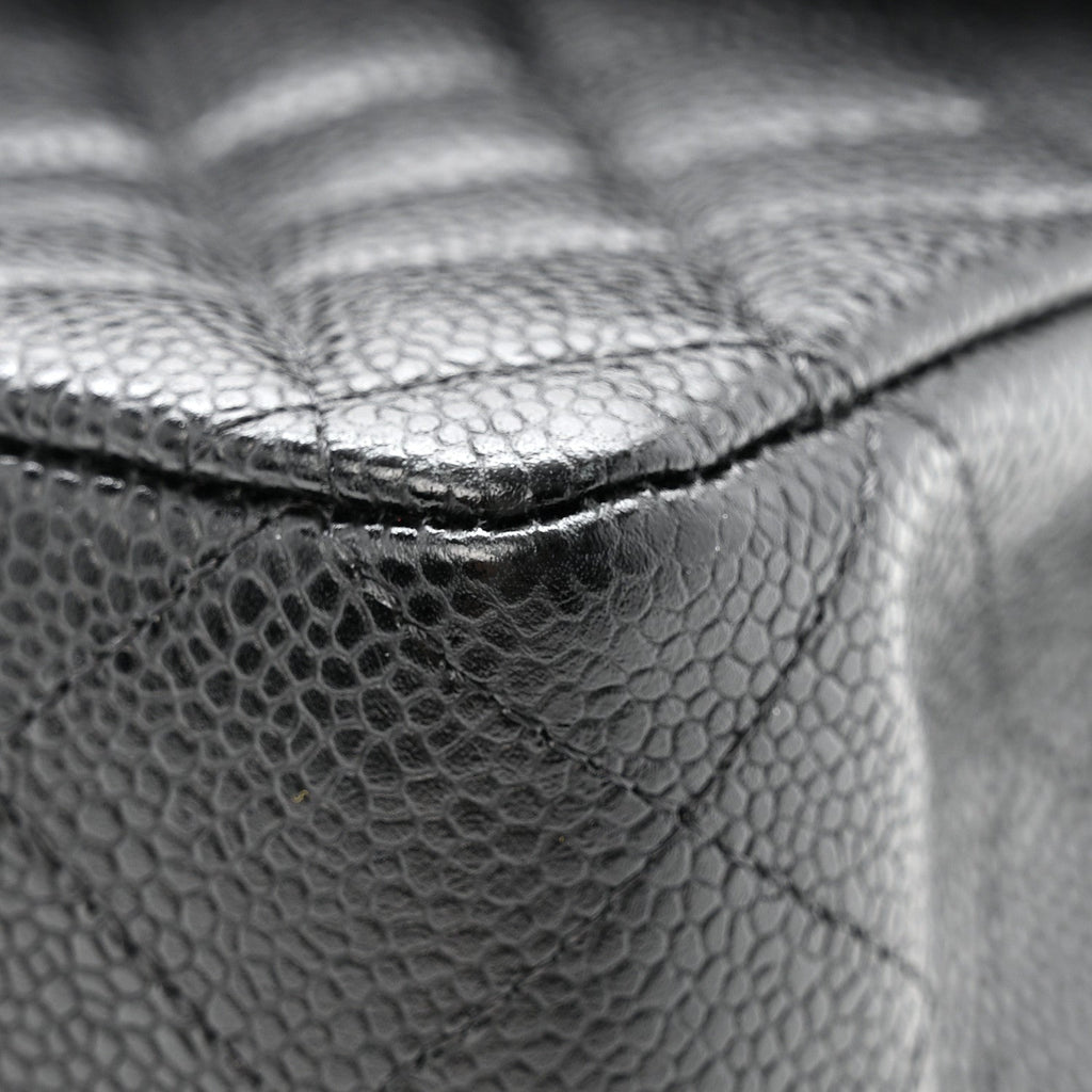 Caviar Quilted Medium Double Flap Black wholesalehk.shop