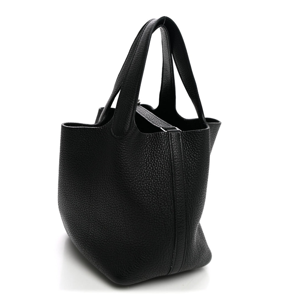Taurillon Clemence Picotin Lock 18 PM Black £¨ Direct shipment via from wholesalehk.shop