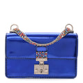 Metallic Patent Crystal Dioraddict Flap Bag Blue wholesalehk.shop