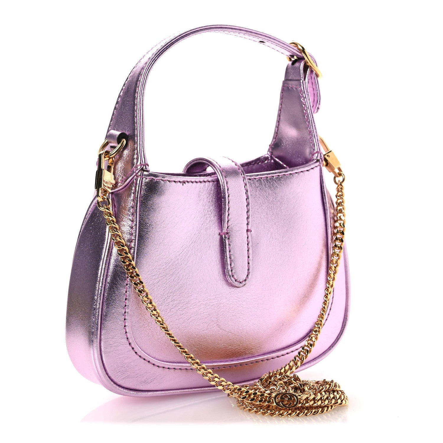 Laminated Nappa Nano Jackie 1961 Hobo Metallic Pink £¨ Direct shipment via from wholesalehk.shop