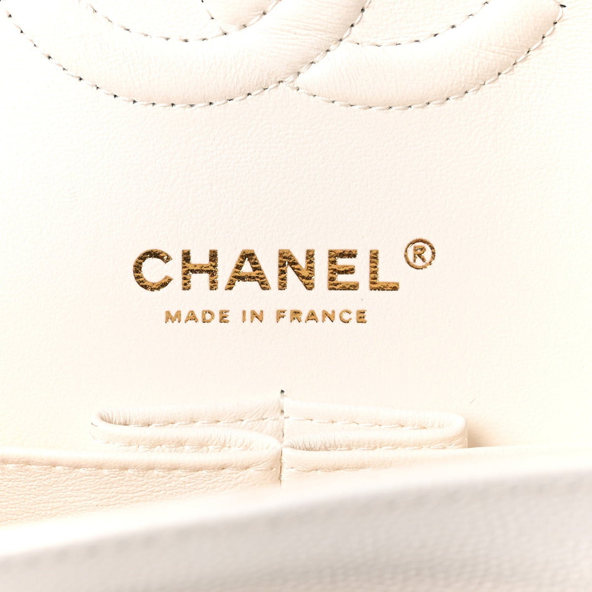 Caviar Quilted Medium Double Flap White wholesalehk.shop