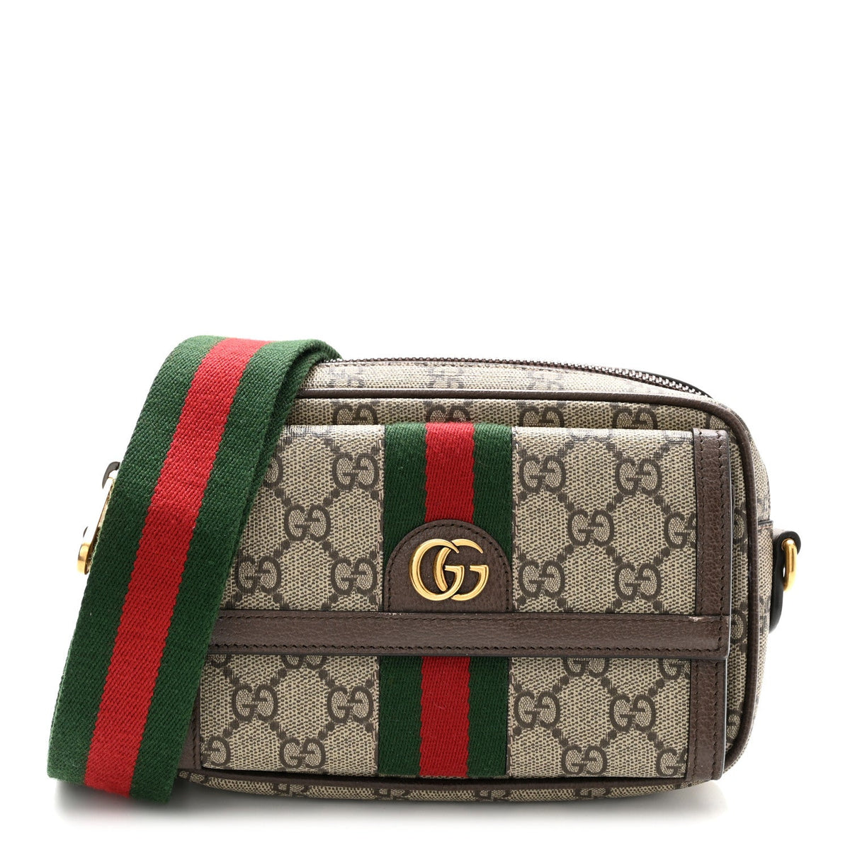 GG Supreme Monogram Web Mini Ophidia Bag Beige Ebony wholesalehk.shop