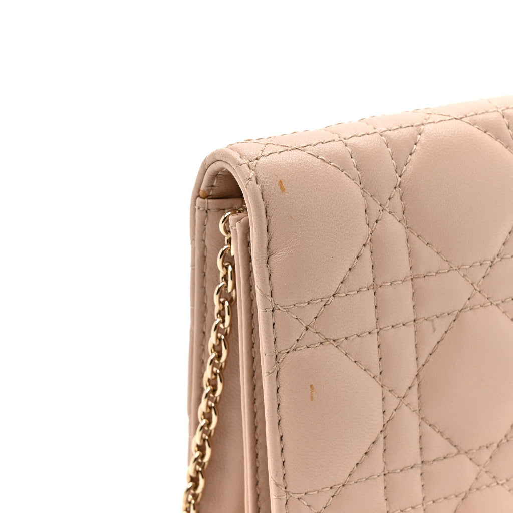 Lambskin Cannage Lady Dior Convertible Clutch Pink wholesalehk.shop