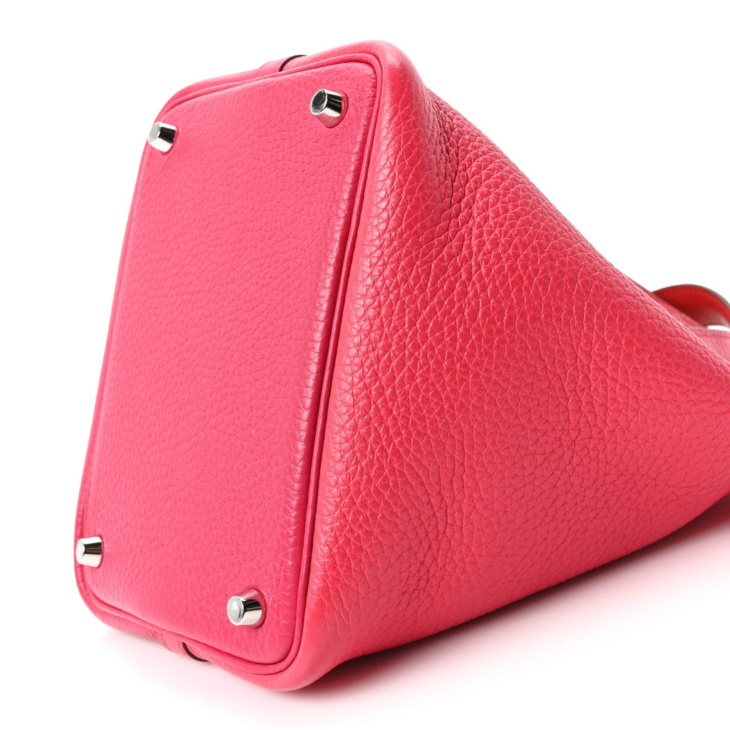 Taurillon Clemence Tri-Color Picotin Lock 18 PM Rose Extreme Rose Mexico Rouge De Coeur £¨ Direct shipment via from wholesalehk.shop