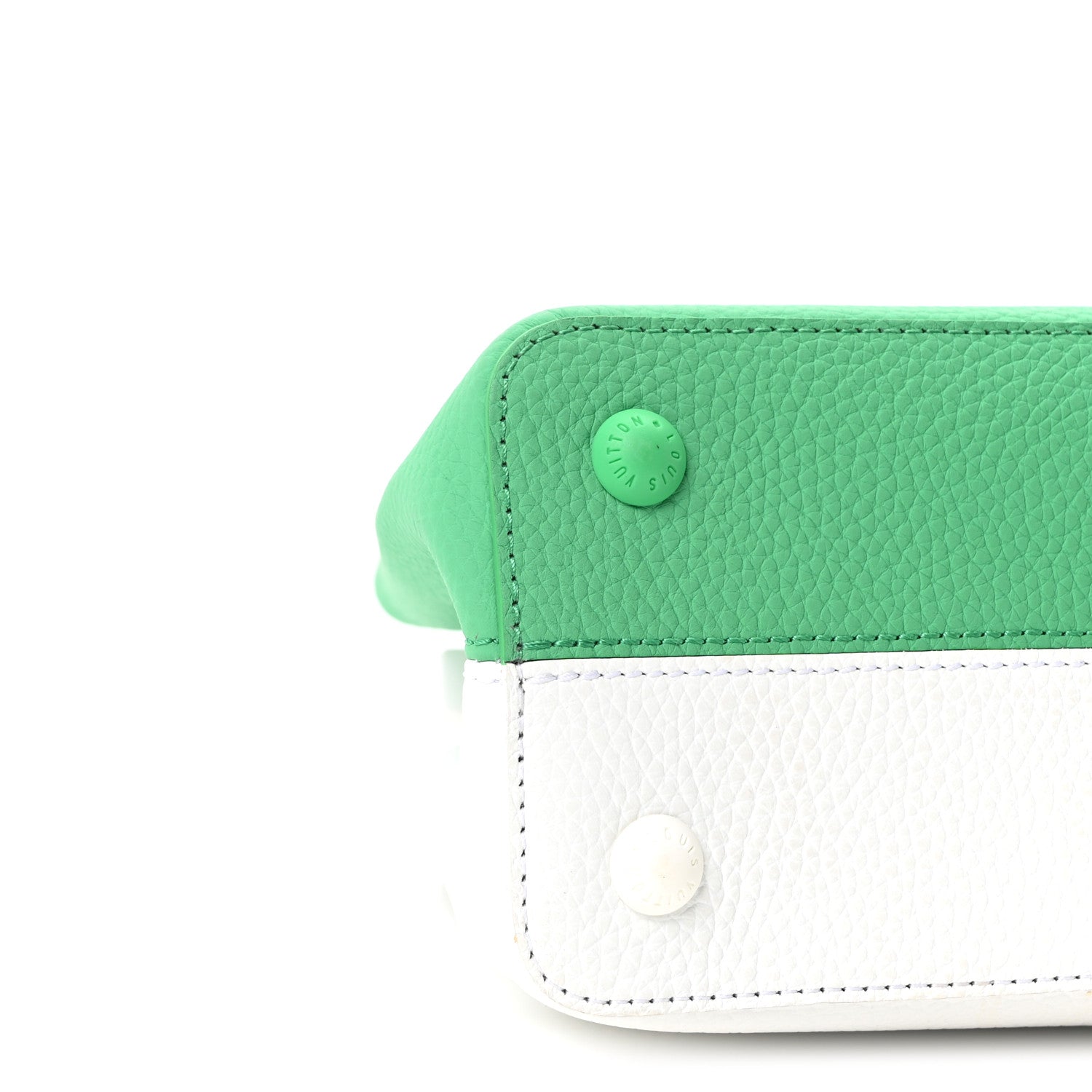 Taurillon Daniel Buren Artycapucines MM Green White £¨ Direct shipment via from wholesalehk.shop
