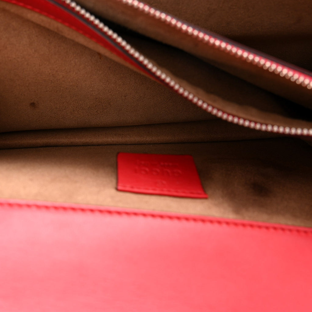 GG Supreme Monogram Arabesque Dionysus Shoulder Bag Hibiscus Red wholesalehk.shop