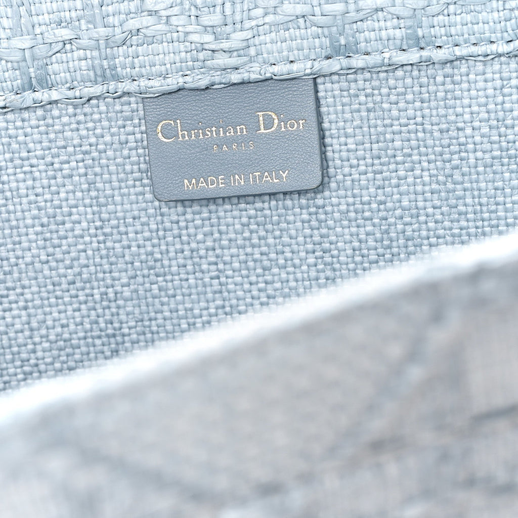 Raffia Cannage Medium Book Tote Blue £¨ Direct shipment via from wholesalehk.shop