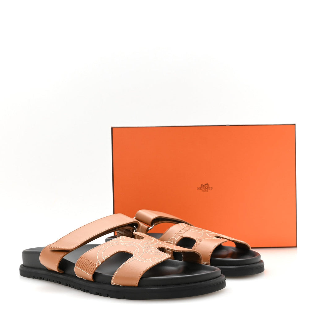 Calfskin Womens Chypre Sandals 40 Naturel wholesalehk.shop