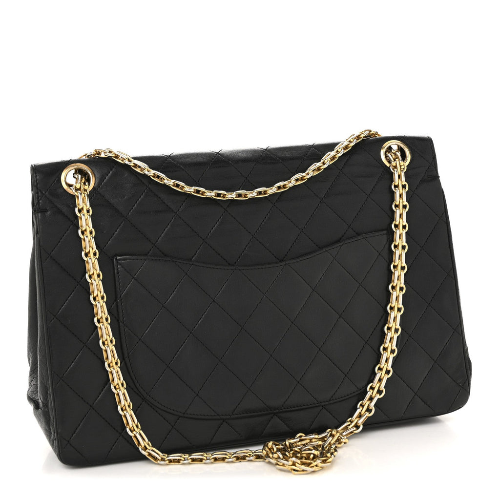 Lambskin Quilted Small Double Flap Black wholesalehk.shop