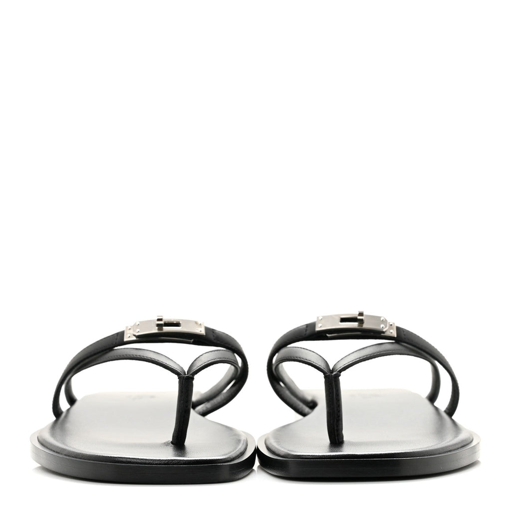 Calfskin Miss Sandals 37 Black wholesalehk.shop