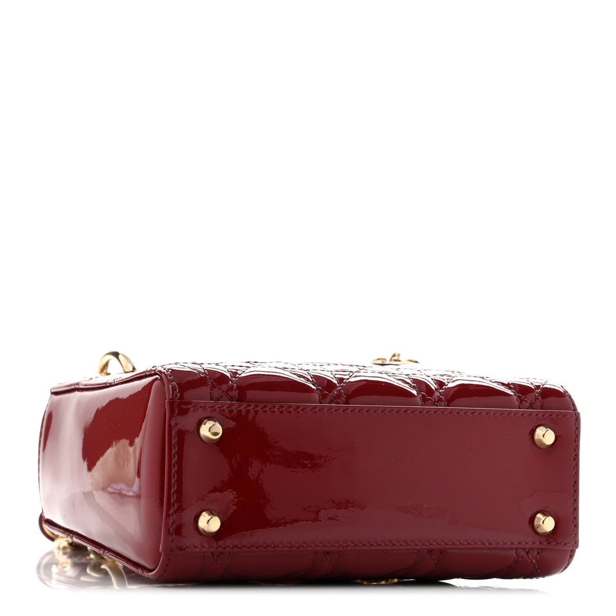 Patent Cannage Mini Lady Dior Red wholesalehk.shop