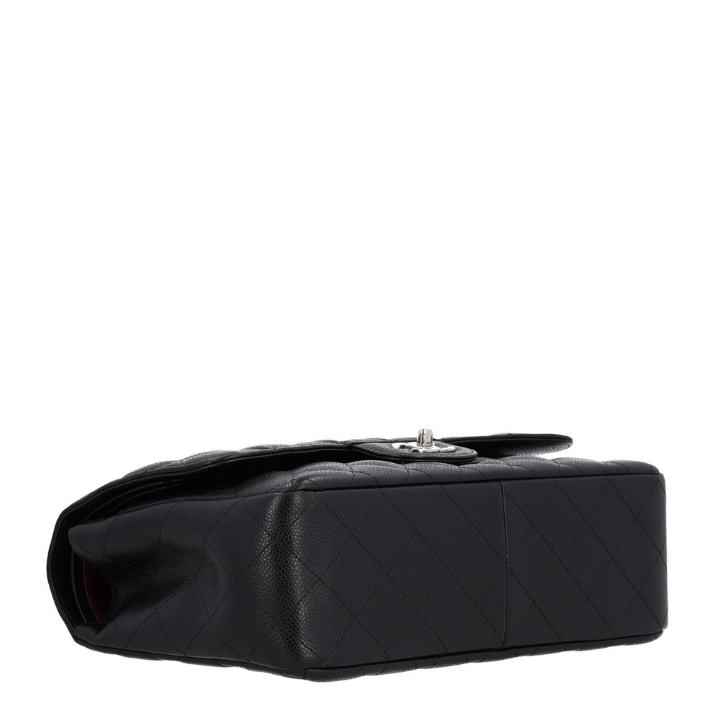 Caviar Quilted Jumbo Double Flap Black wholesalehk.shop