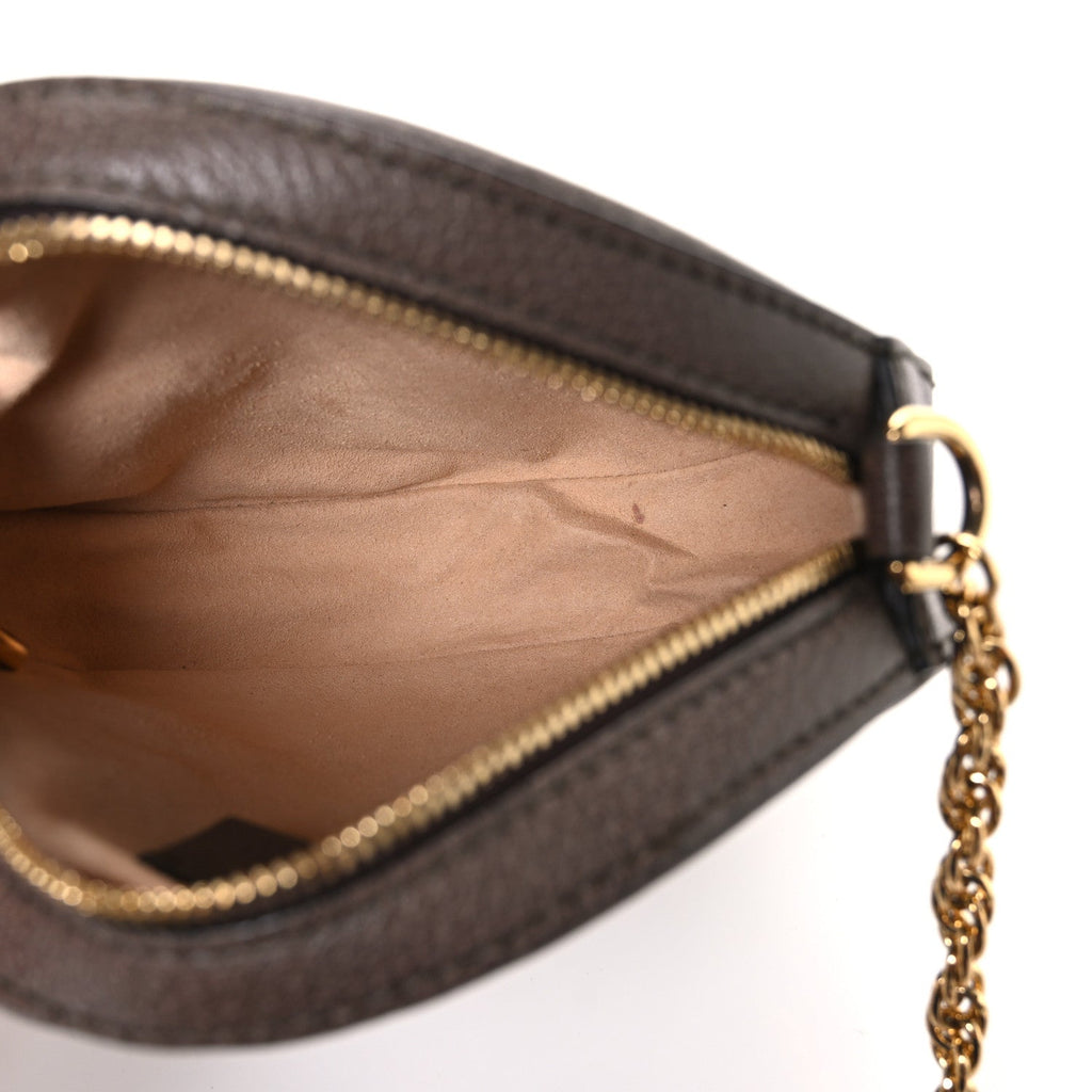 GG Supreme Monogram Web Mini Ophidia Round Shoulder Bag Brown wholesalehk.shop