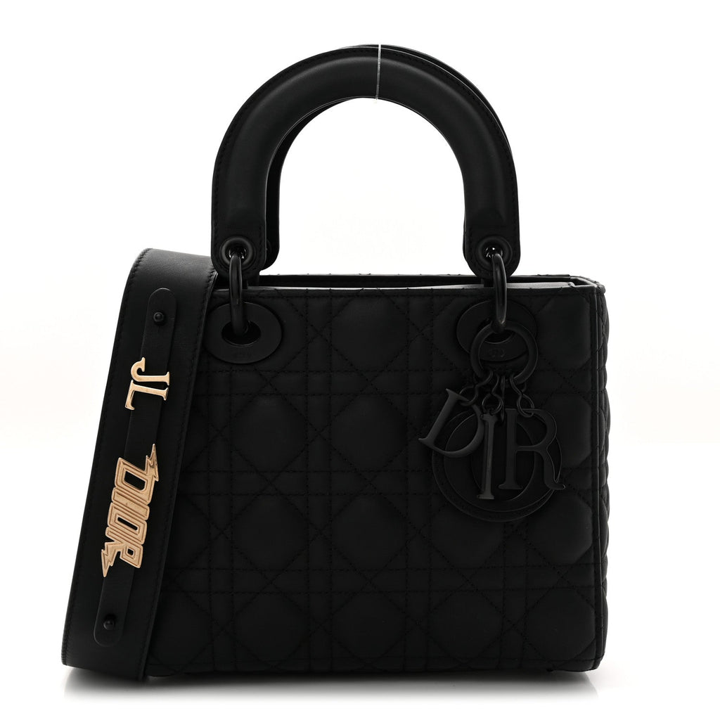 Ultra Matte Calfskin Cannage Small My ABCDior Lady Dior Black wholesalehk.shop