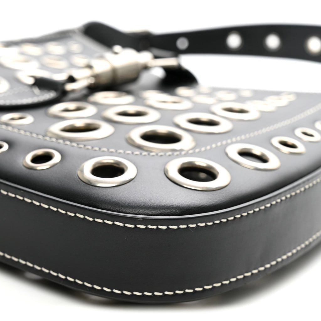 Calfskin Ha Ha Ha Jackie 1961 Eyelet Hobo Black £¨ Direct shipment via from wholesalehk.shop