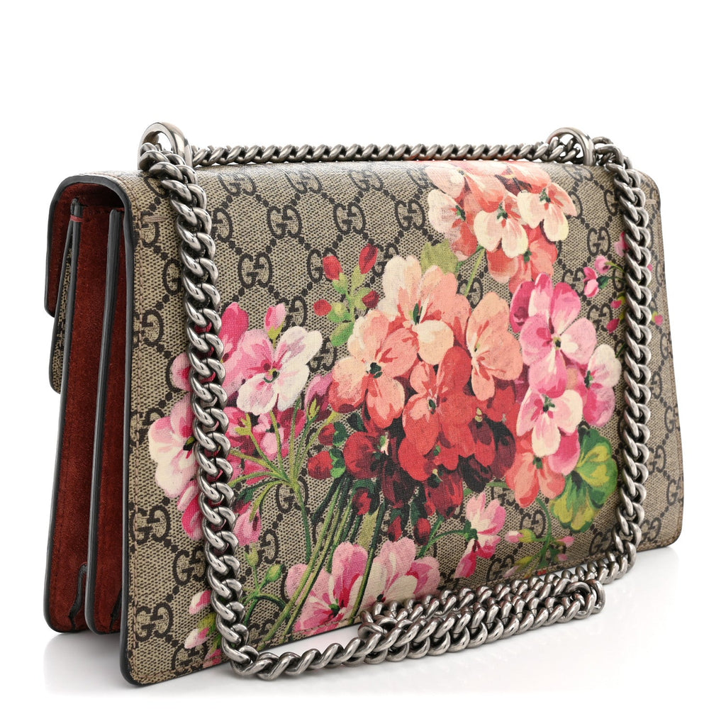 GG Supreme Monogram Blooms Small Dionysus Shoulder Bag Beige Multicolor Dry Rose wholesalehk.shop