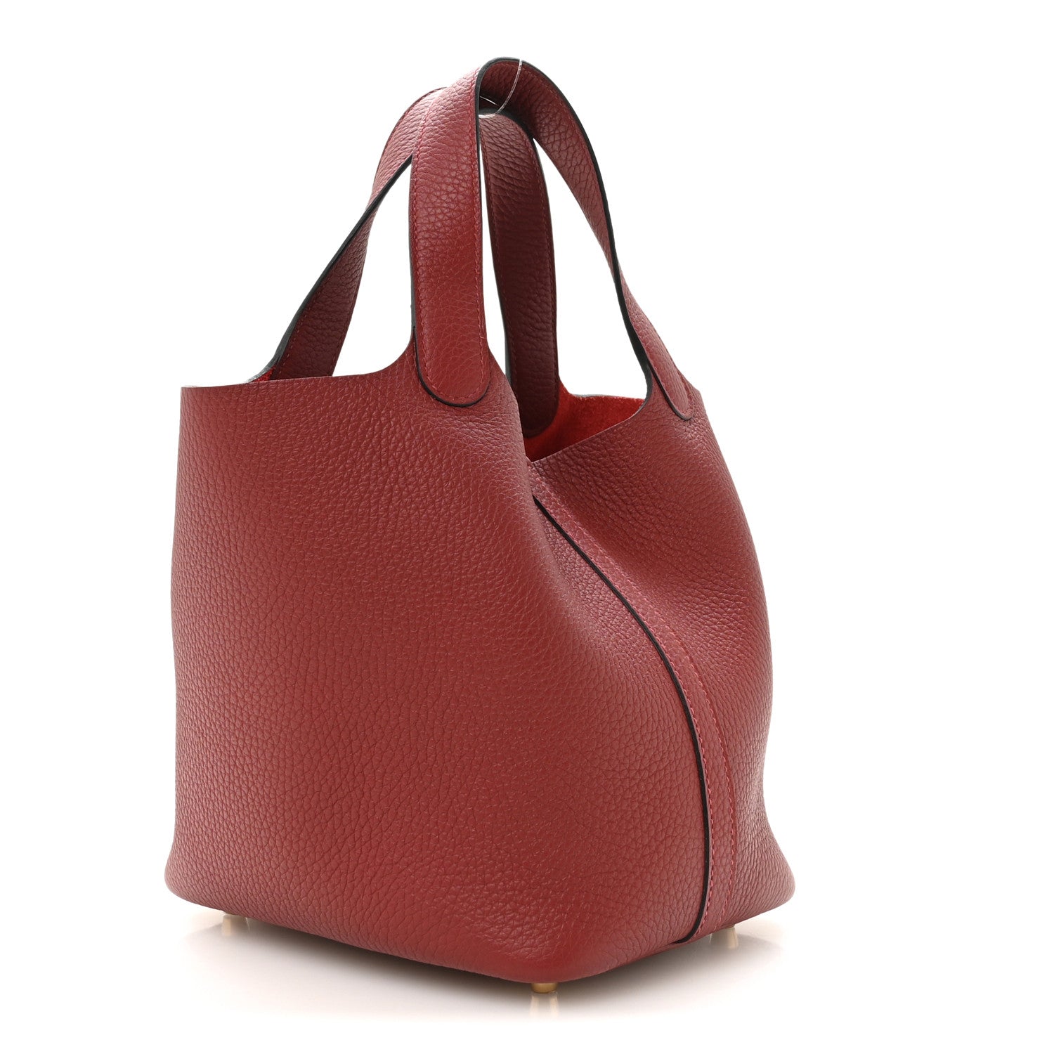 Taurillon Clemence Picotin Lock 18 PM Rouge H £¨ Direct shipment via from wholesalehk.shop