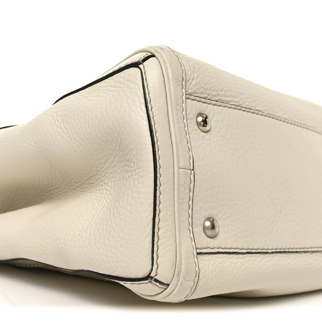 Pebbled Calfskin Medium Bella Tote Off White wholesalehk.shop