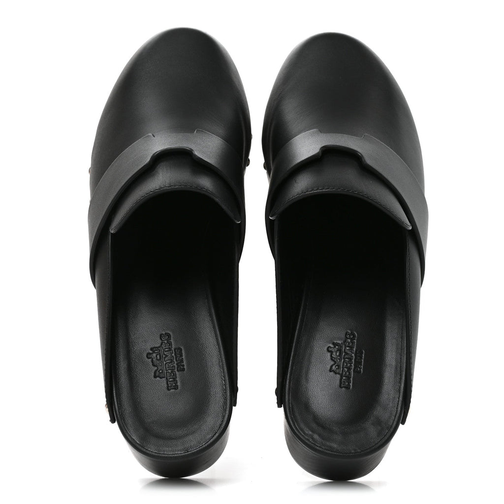 Calfskin Calya Mules 37 Black wholesalehk.shop