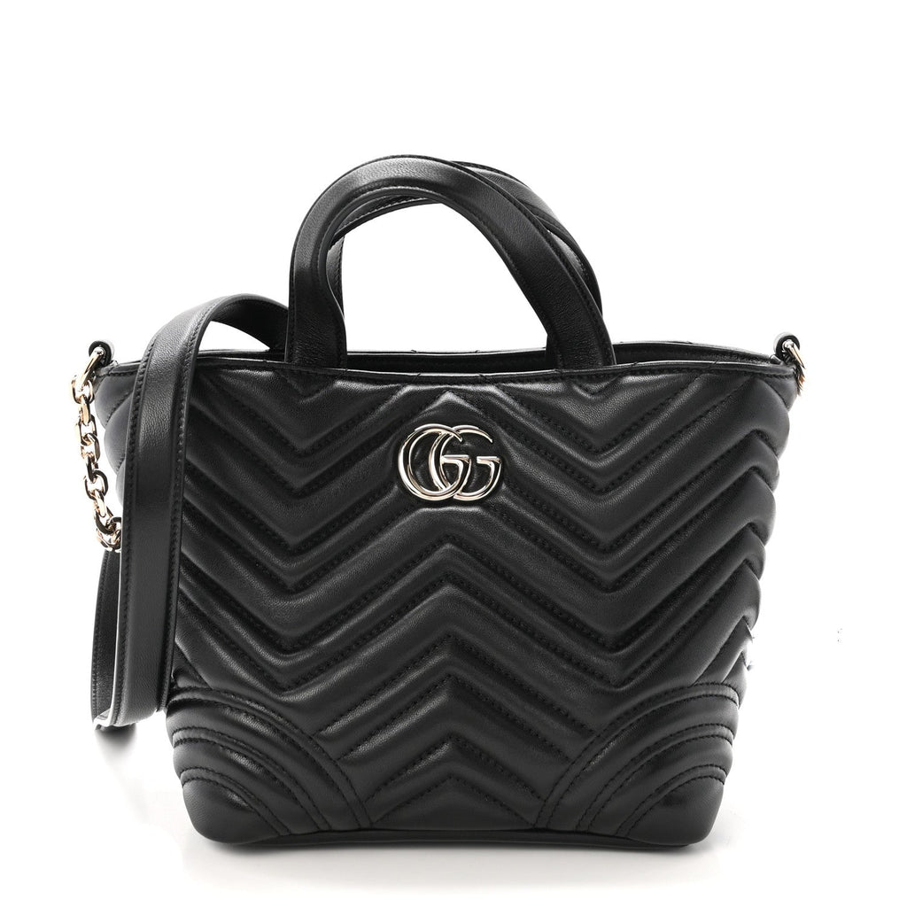 Lambskin Matelasse Small GG Marmont Betty Tote Bag Black wholesalehk.shop