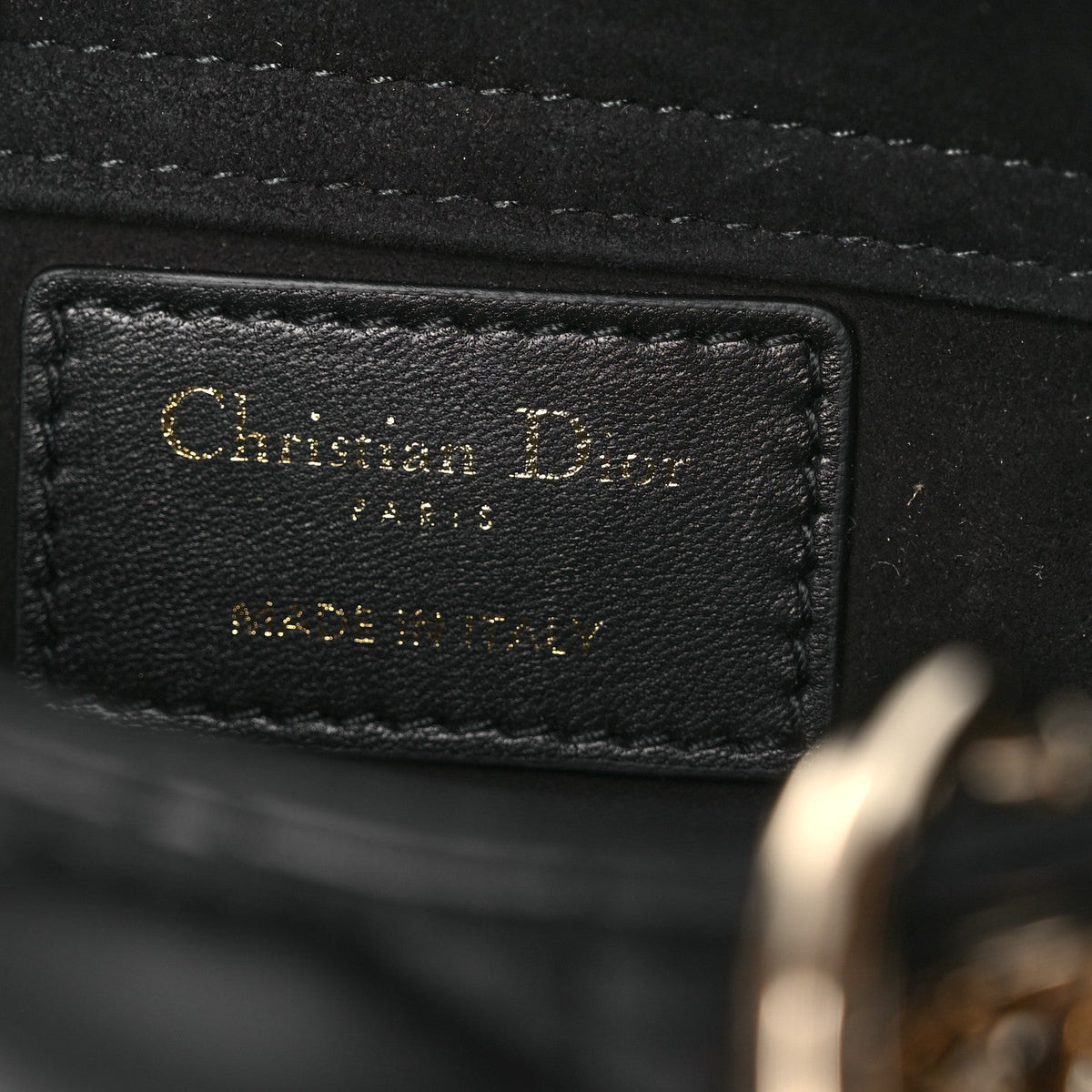 Lambskin Cannage Micro Lady D-Joy Black wholesalehk.shop