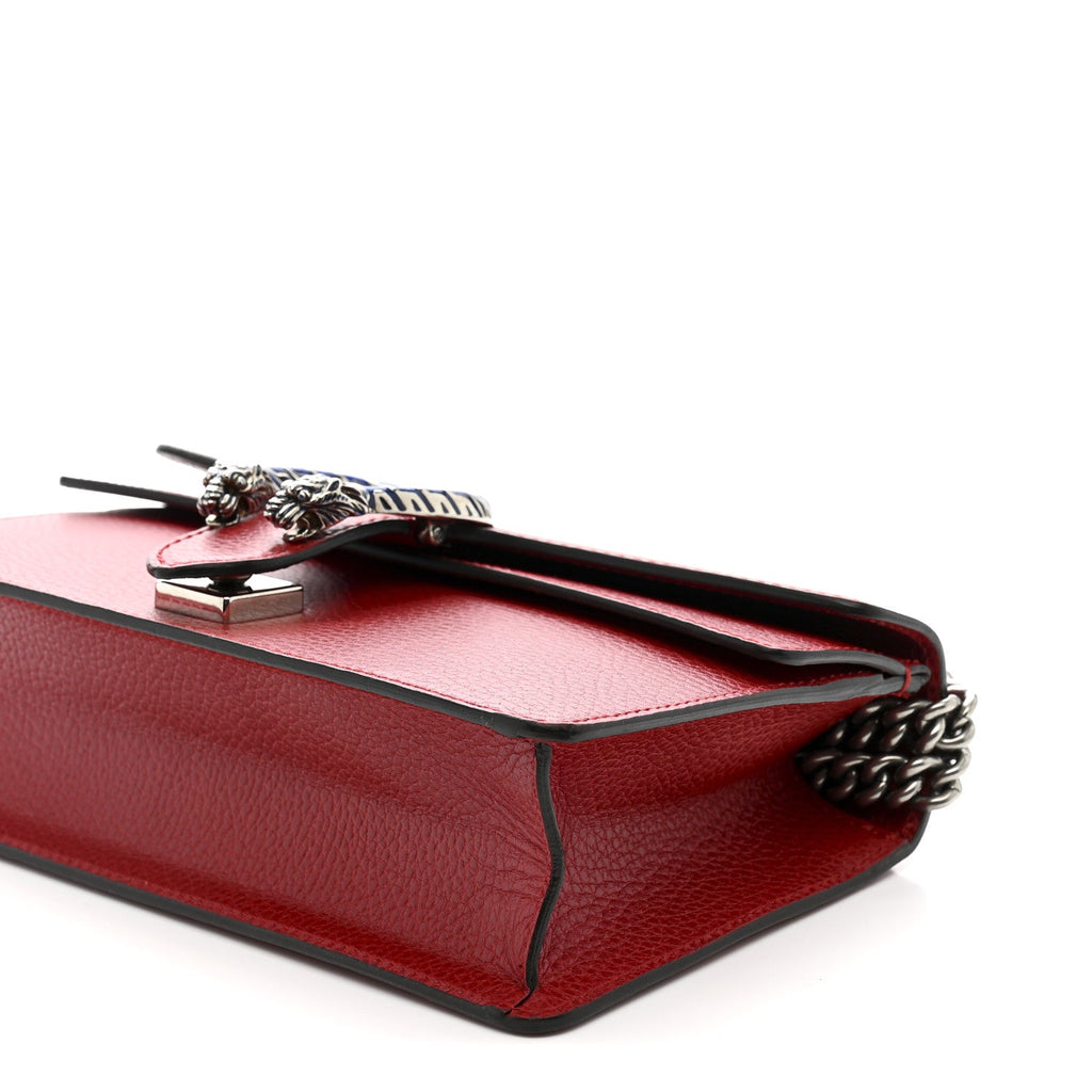 Dollar Calfskin Enamel Dionysus Shoulder Bag Hibiscus Red Electric Blue wholesalehk.shop