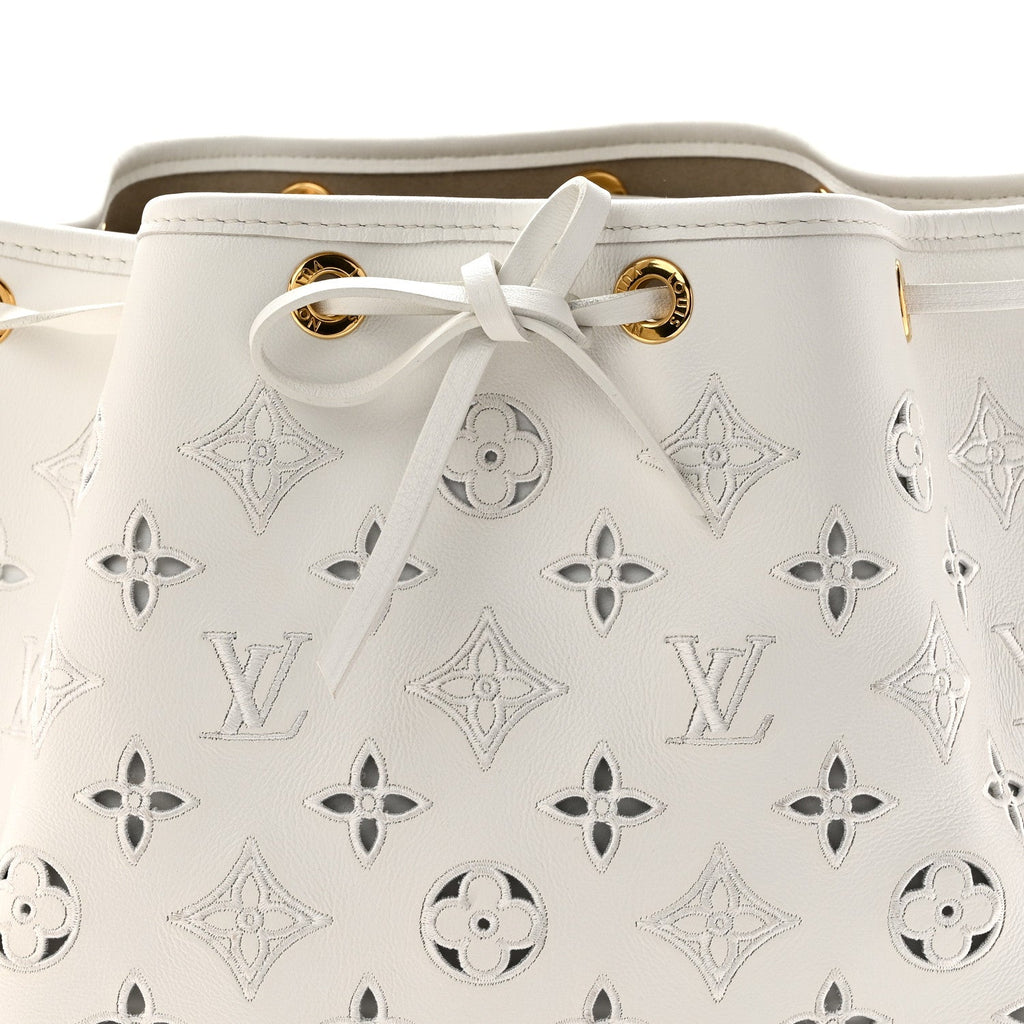 Calfskin Monogram Cutout Petit Noe White £¨ Direct shipment via from wholesalehk.shop