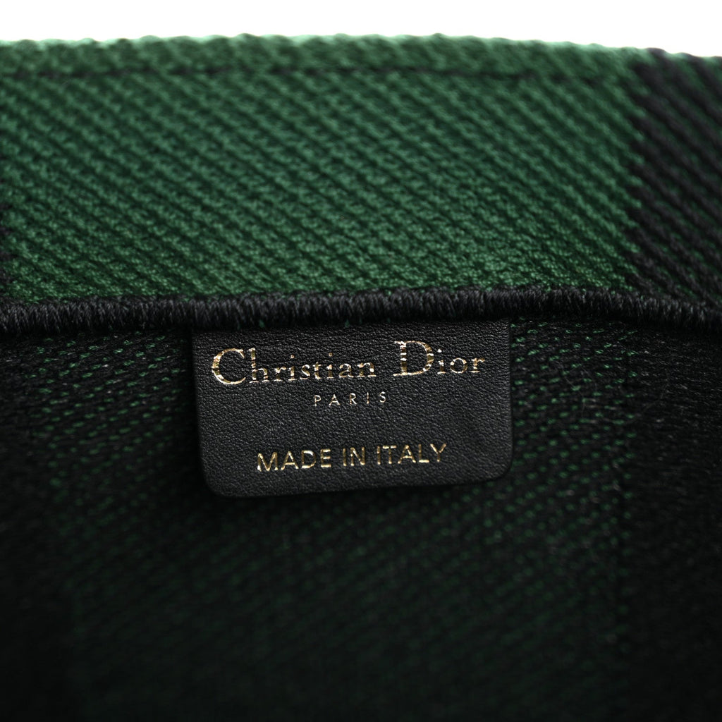 Canvas Embroidered Checkered Book Tote Black Green £¨ Direct shipment via from wholesalehk.shop