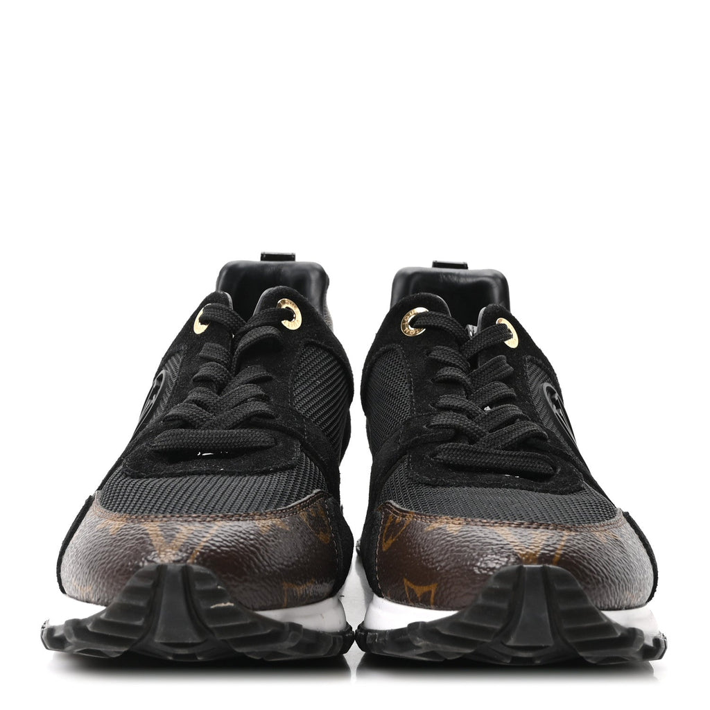 Suede Monogram Run Away Sneakers 37 Black £¨ Direct shipment via from wholesalehk.shop