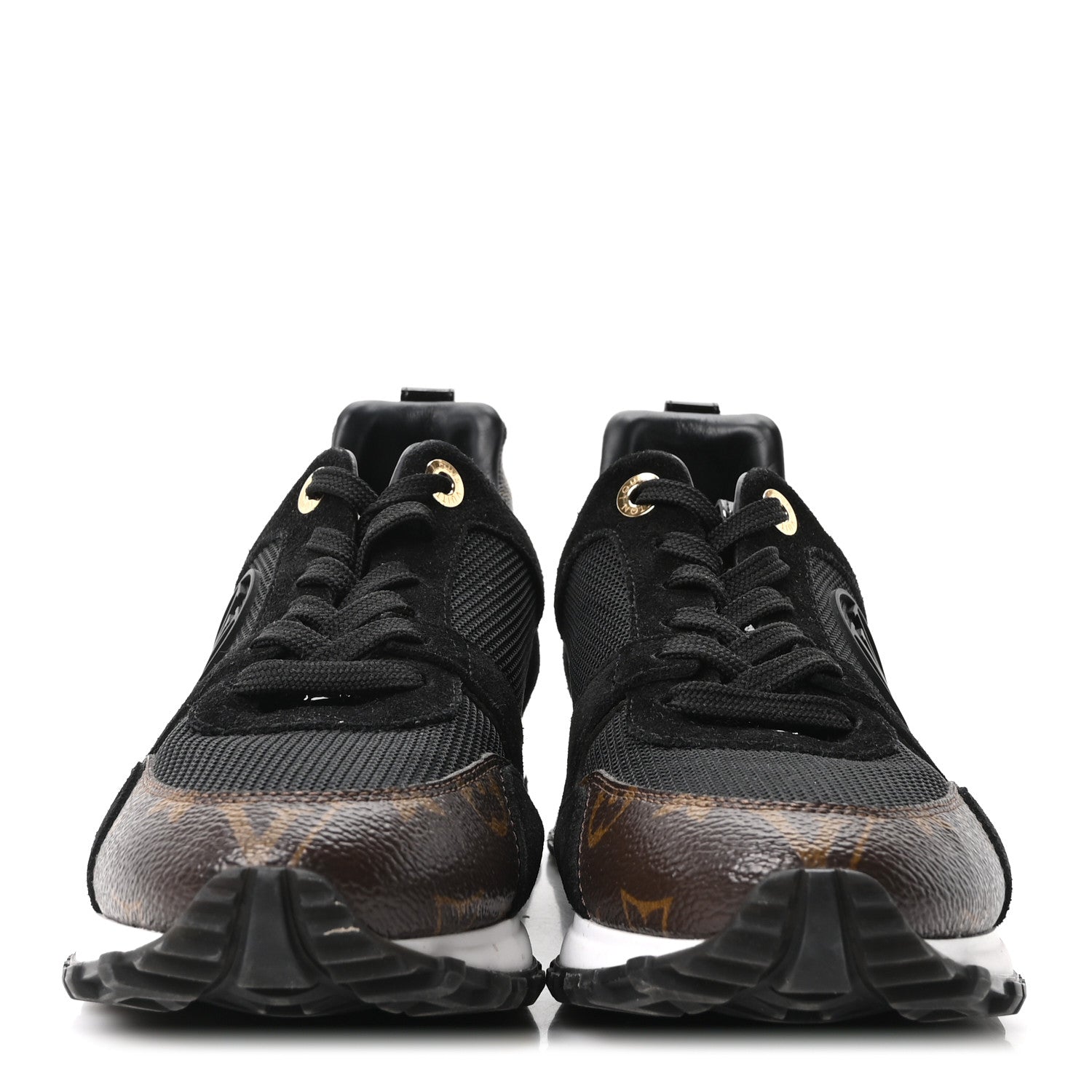 Suede Monogram Run Away Sneakers 37 Black £¨ Direct shipment via from wholesalehk.shop