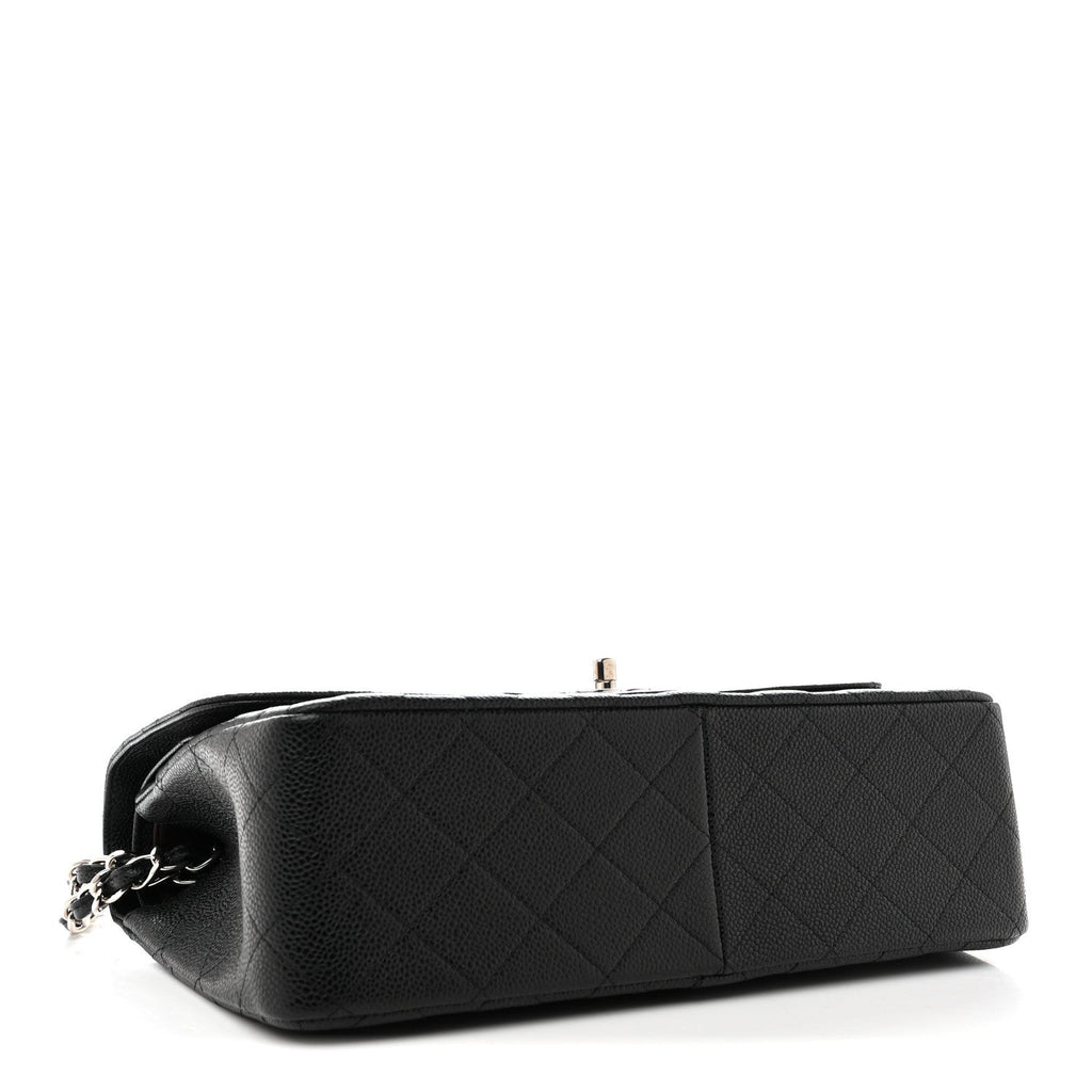 Caviar Quilted Jumbo Double Flap Black wholesalehk.shop