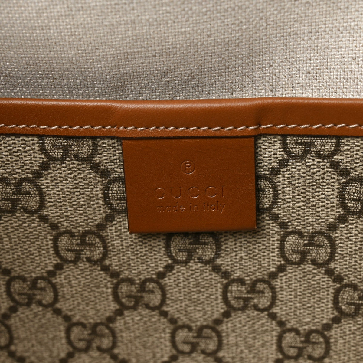GG Plus Monogram Medium Signature Web Loop Tote Brown wholesalehk.shop
