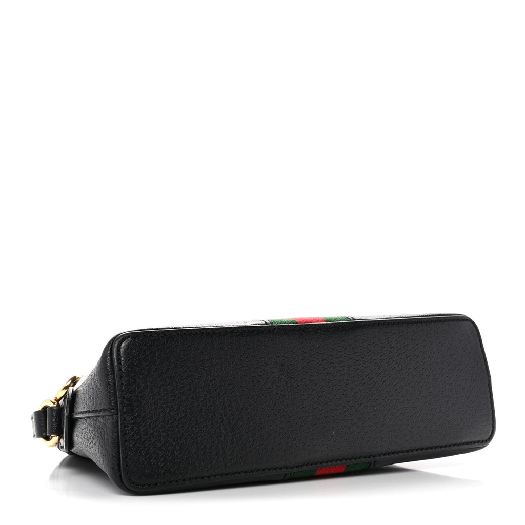 Calfskin GG Web Small Ophidia Dome Shoulder Bag Black wholesalehk.shop