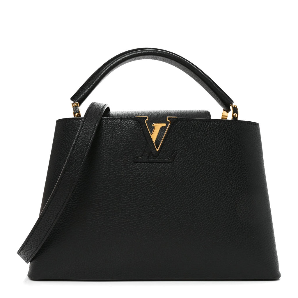 Taurillon Capucines PM Black £¨ Direct shipment via from wholesalehk.shop