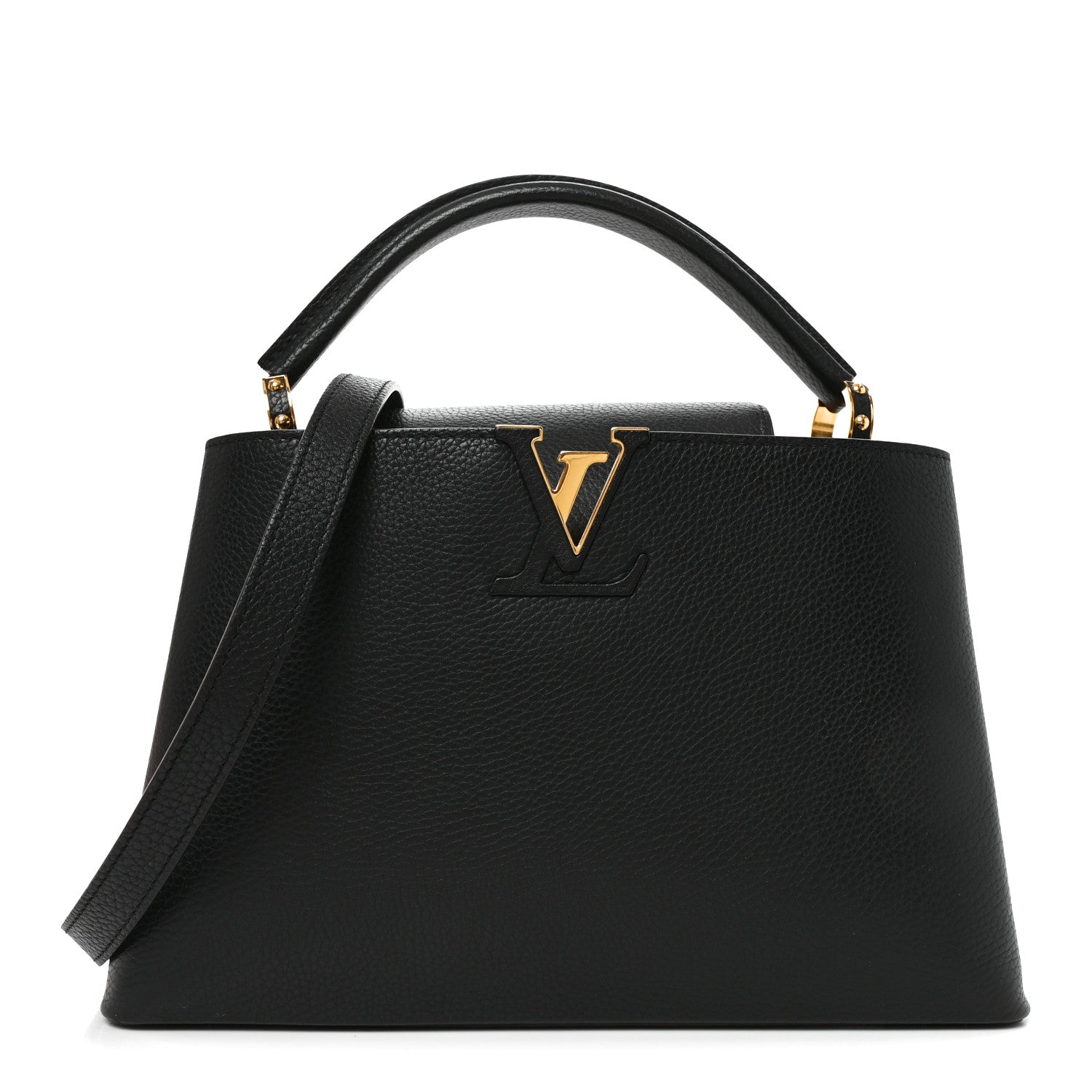 Taurillon Capucines PM Black £¨ Direct shipment via from wholesalehk.shop