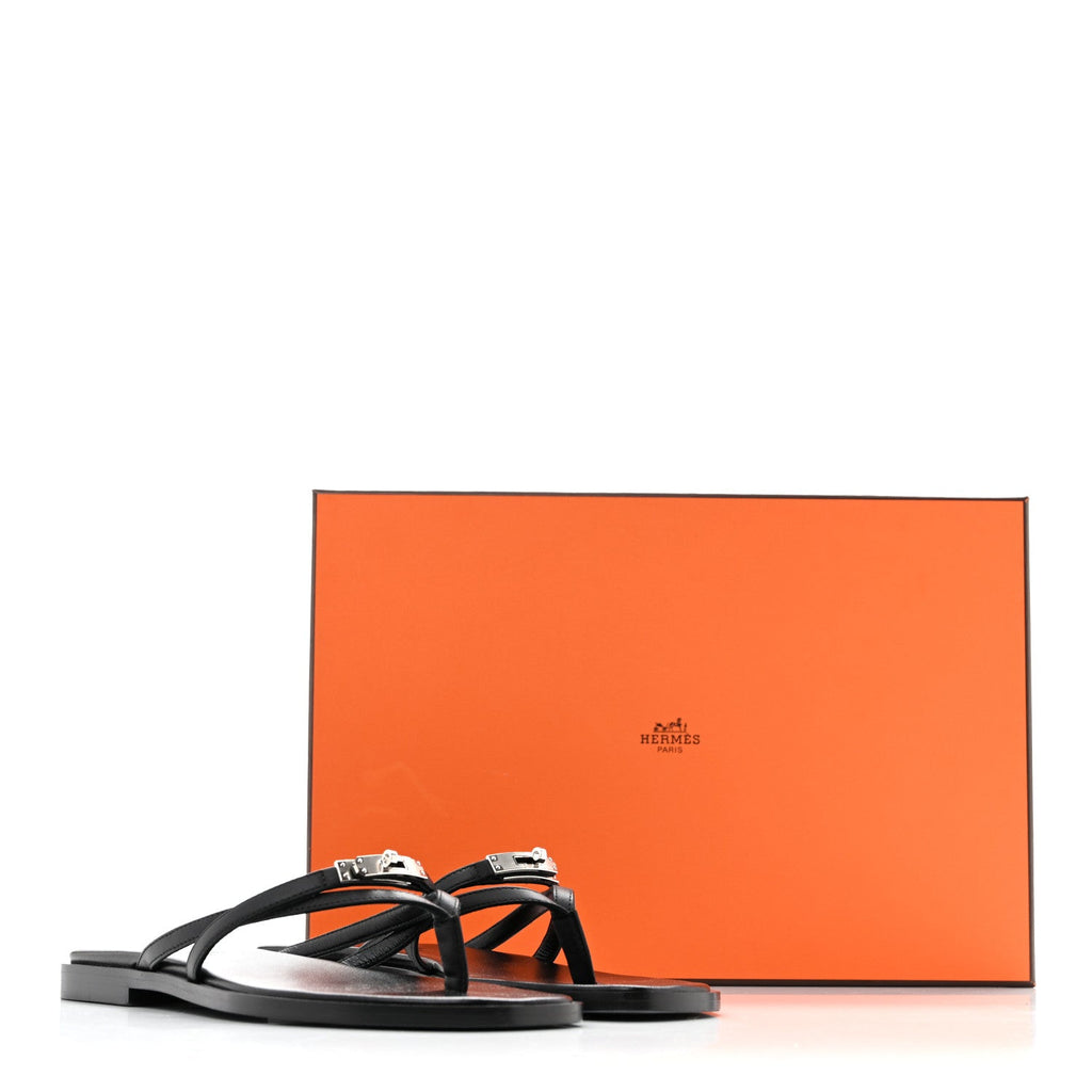 Calfskin Miss Sandals 35 Black wholesalehk.shop