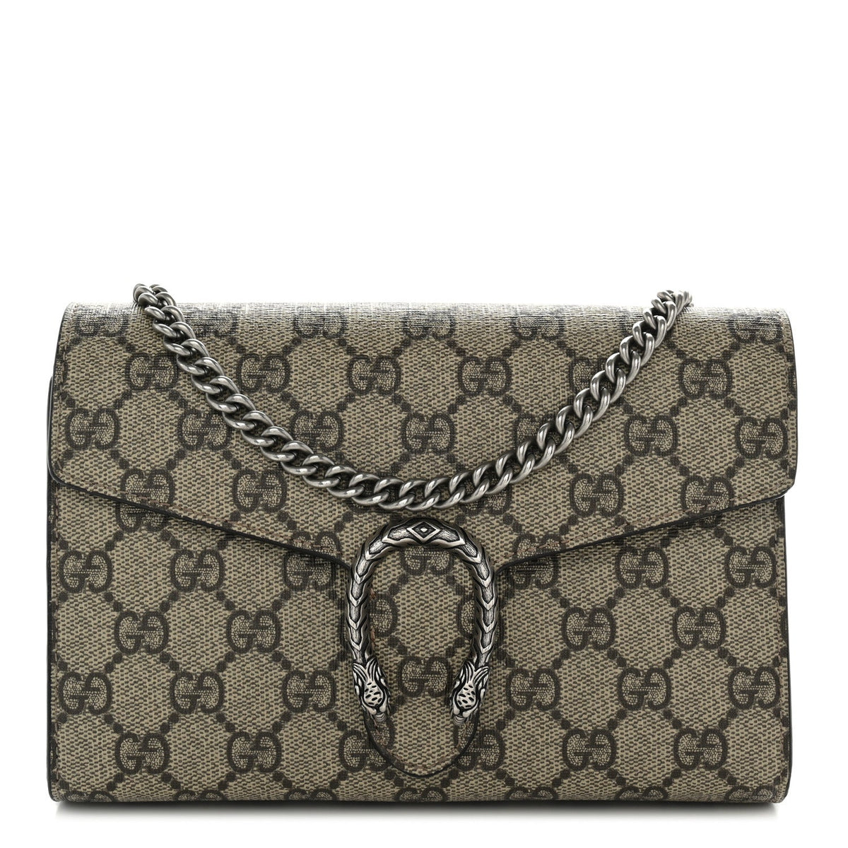 GG Supreme Monogram Mini Dionysus Chain Wallet Beige Taupe wholesalehk.shop