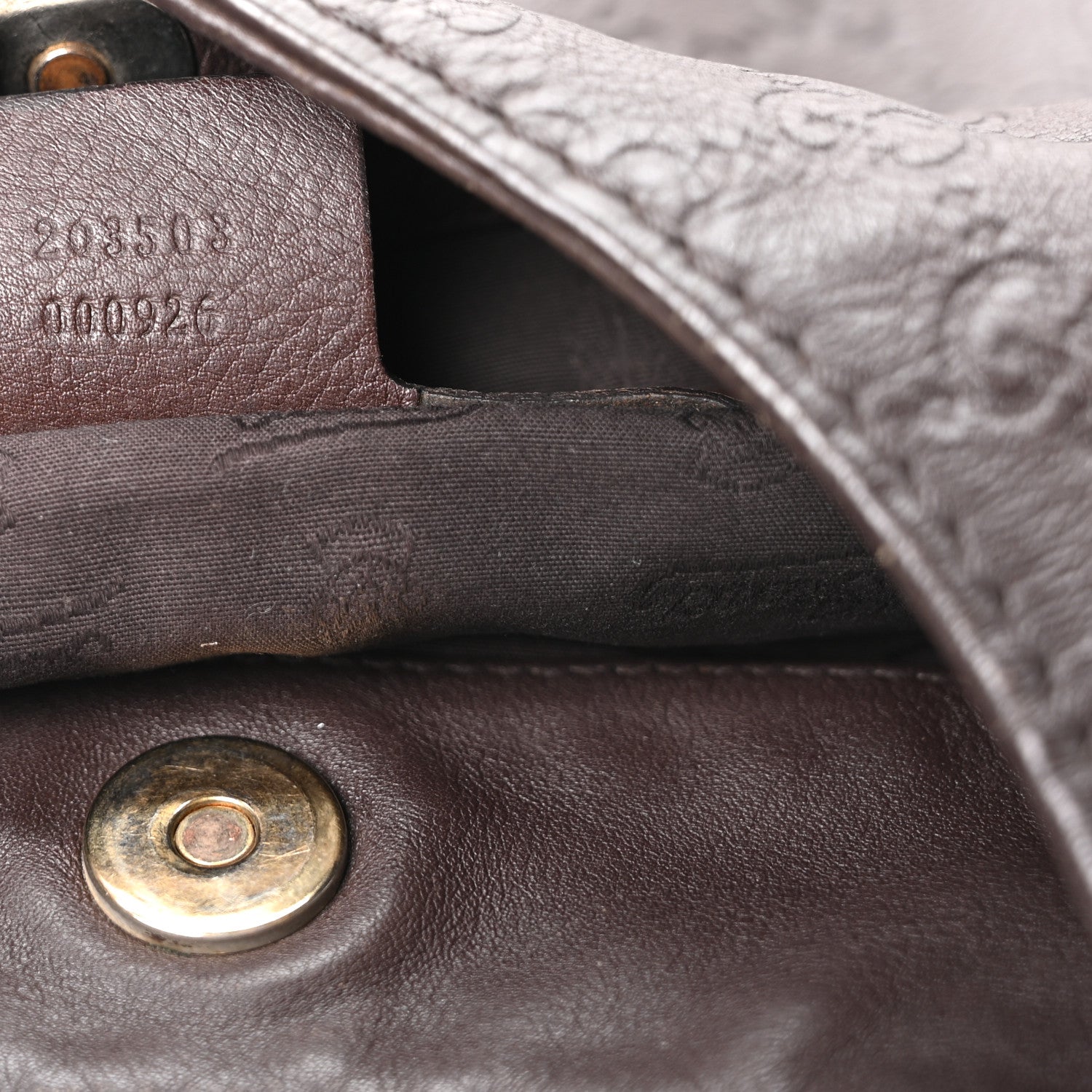 Guccissima Medium Charlotte Hobo Dark Brown £¨ Direct shipment via from wholesalehk.shop