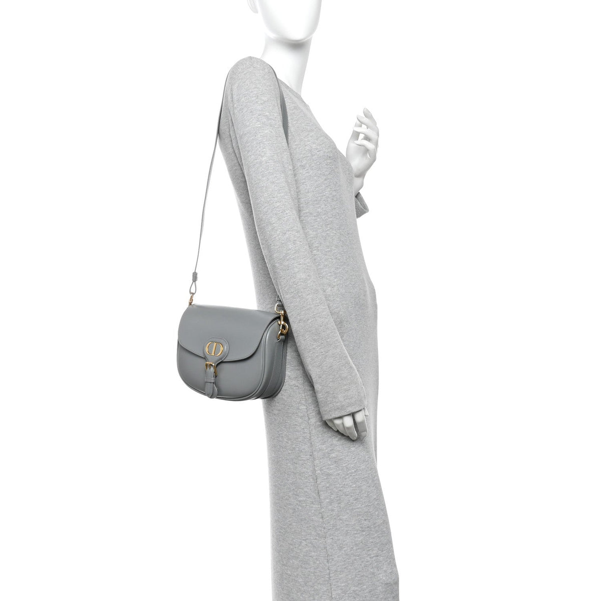 Box Calfskin Medium Bobby Flap Gray wholesalehk.shop