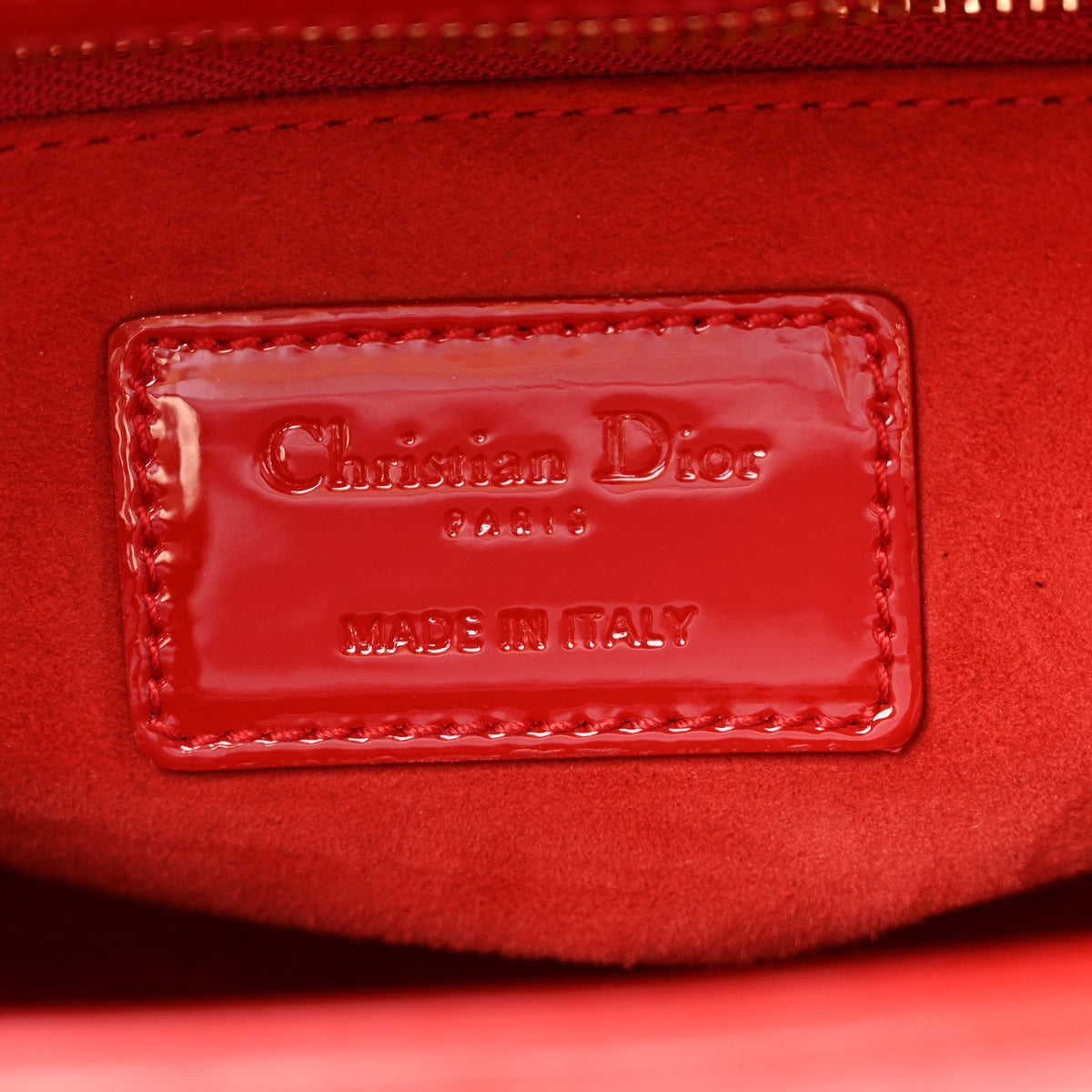Patent Cannage Small Lady Dior Cherry Red wholesalehk.shop