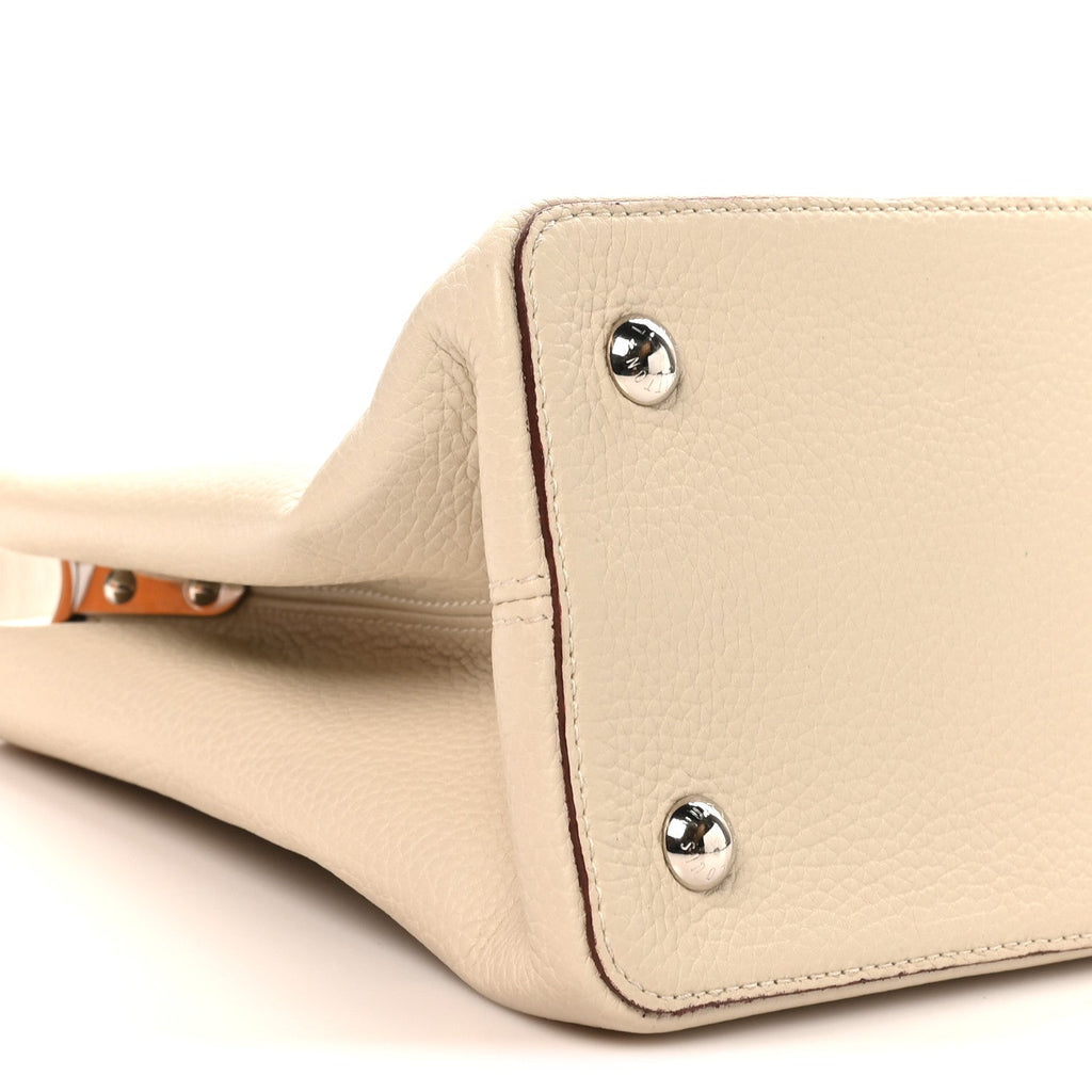 Taurillon Capucines MM Blanc Casse £¨ Direct shipment via from wholesalehk.shop