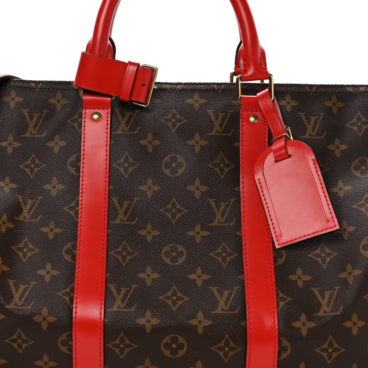 Calfskin Monogram Keepall Bandouliere 50 Coquelicot wholesalehk.shop