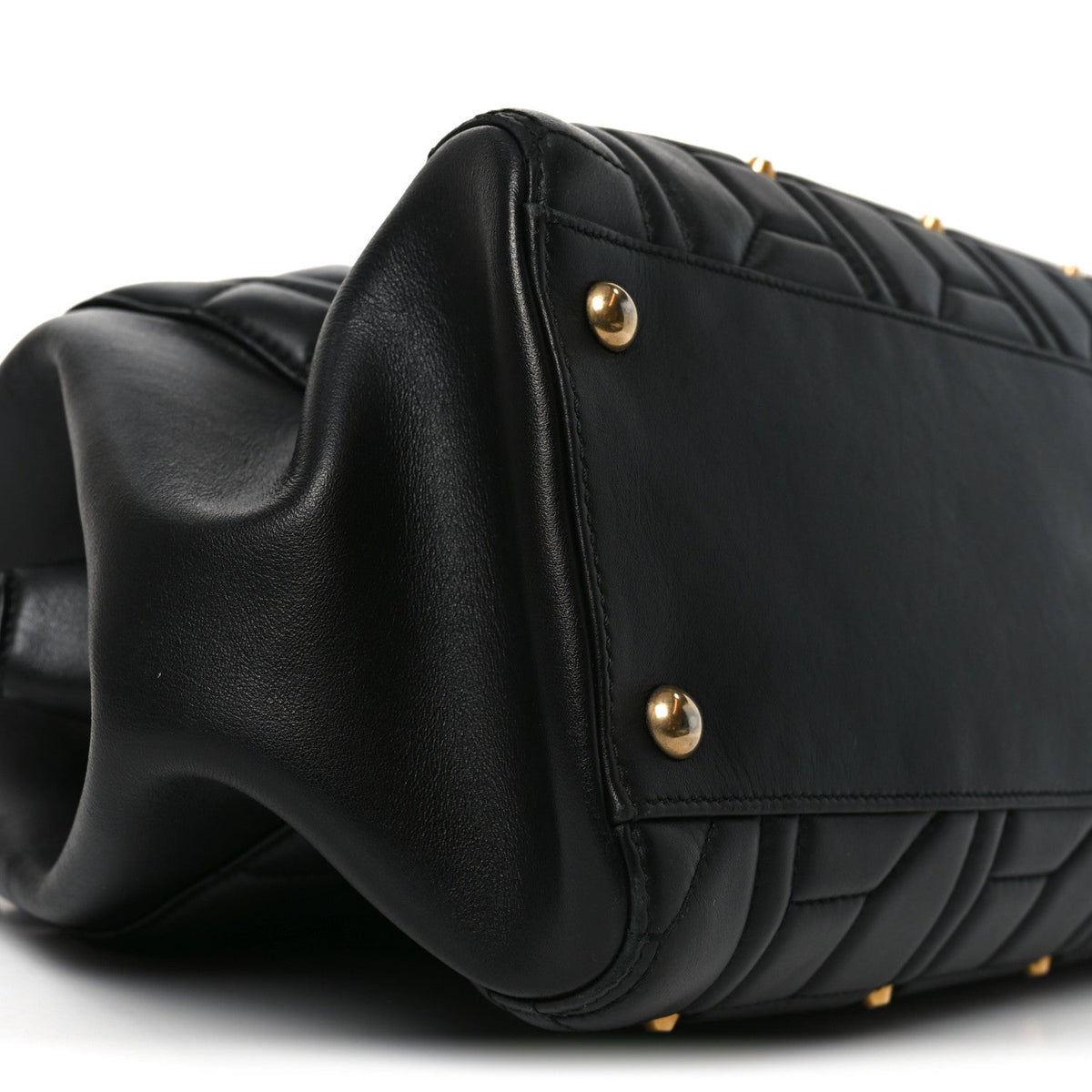 Calfskin Matelasse Studded Medium GG Marmont Tote Black wholesalehk.shop