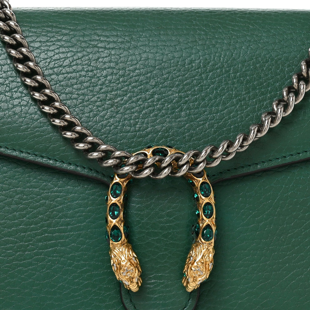 Calfskin Mini Dionysus Chain Wallet Emerald wholesalehk.shop