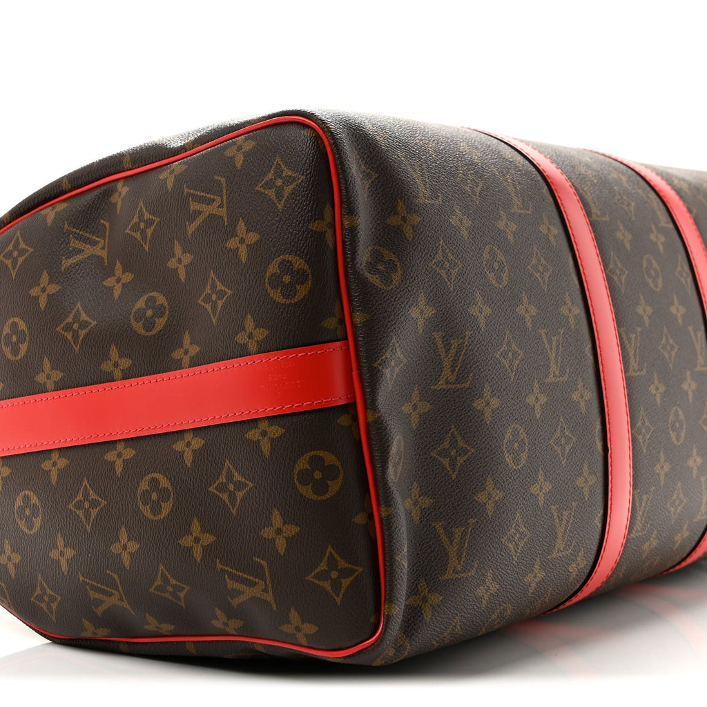 Calfskin Monogram Keepall Bandouliere 50 Coquelicot wholesalehk.shop