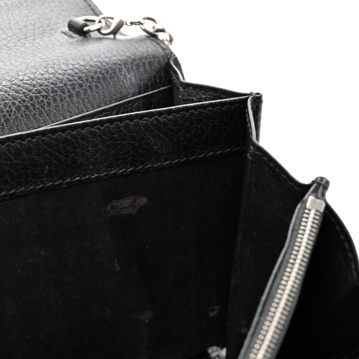Calfskin Mini Dionysus Chain Wallet Black wholesalehk.shop