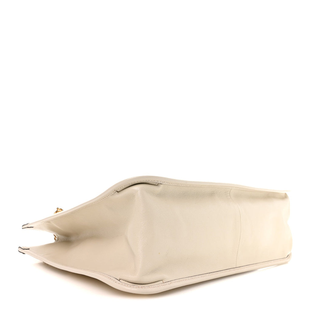 New Sakai Calfskin Lux Large Horsebit 1955 Tote Bag Mystic White wholesalehk.shop